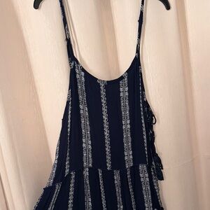 Navy and White Striped Dress